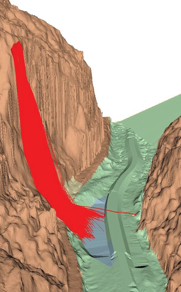 Trajecto 3D de Merlon